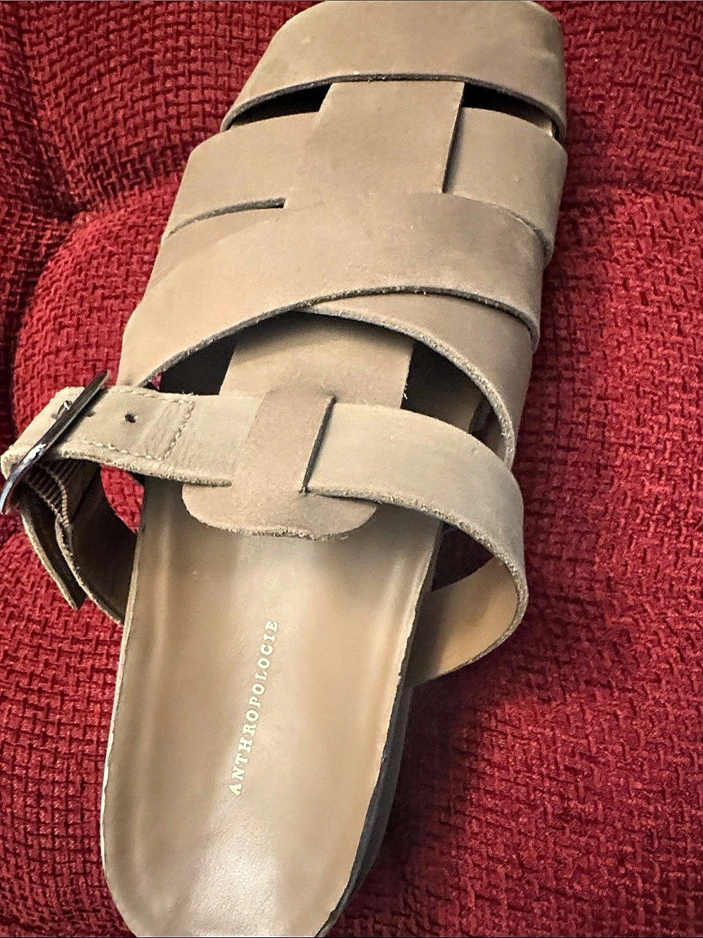Anthropologie Pilcro Platform Fisherman Sandals Brown EU 37